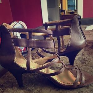 Brown leather sandals